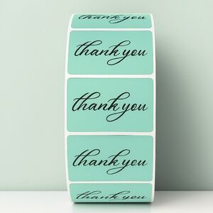 Thank You Stickers for Small Business |100 Self-Adhesive 8 COLORS TO CHOOSE FROM